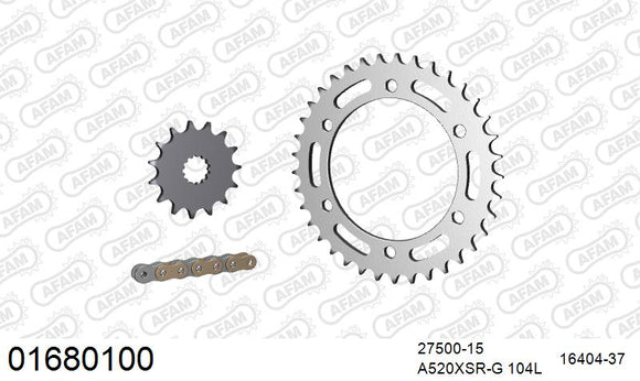 Kawasaki W800 2011-2016 - AFAM XS-ring Extra Reinforced Chain & Steel Sprocket Kit, 520 (OE Pitch) - 01680100 - P3 Tuning