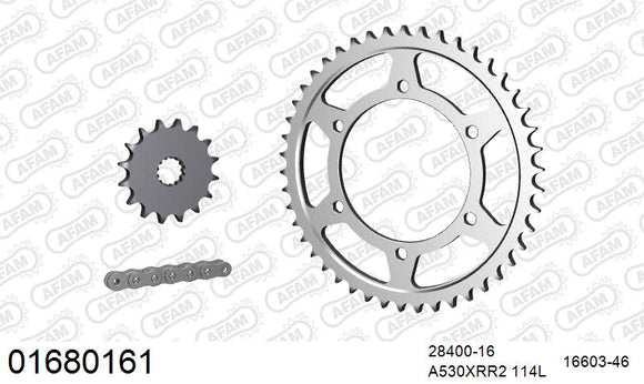 Kawasaki VN800 1995-1996 - AFAM XS-ring Extra Reinforced Chain & Steel Sprocket Kit, 530 (OE Pitch) - 01680161 - P3 Tuning
