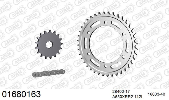 Kawasaki VN800 Drifter 1999-2004 - AFAM XS-ring Extra Reinforced Chain & Steel Sprocket Kit, 530 (OE Pitch) - 01680163 - P3 Tuning