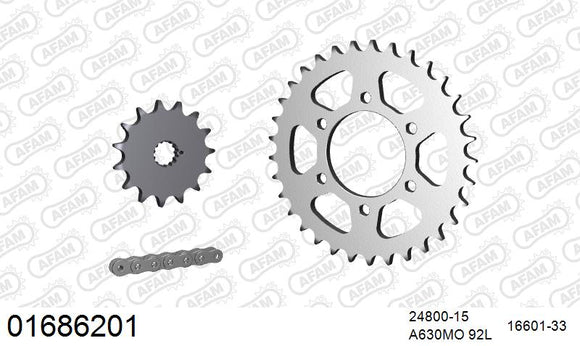 Kawasaki Z1 / A / B / Z 900 1972 - AFAM O-ring reinforced Chain & Steel Sprocket Kit, 630 (OE Pitch) - 01686201 - P3 Tuning