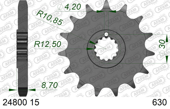 Kawasaki Z1000 1980 - AFAM O-ring reinforced Chain & Steel Sprocket Kit, 630 (OE Pitch) - 01686201 - P3 Tuning