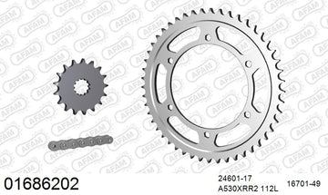 Kawasaki GPZ900R 1984-1989 - AFAM XS-ring Extra Reinforced Chain & Steel Sprocket Kit, 530 (OE Pitch) - 01686202 - P3 Tuning