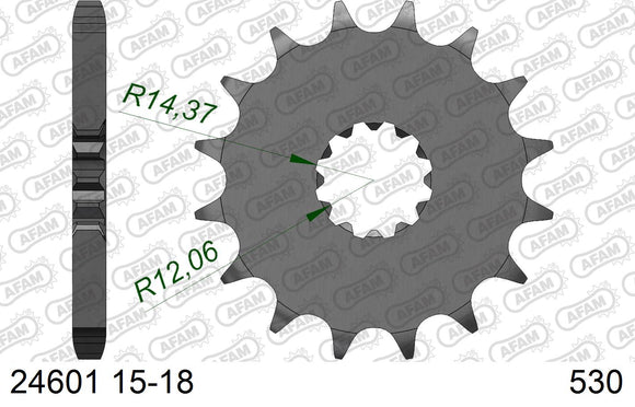 Kawasaki GPZ900R 1984-1989 - AFAM XS-ring Extra Reinforced Chain & Steel Sprocket Kit, 530 (OE Pitch) - 01686202 - P3 Tuning