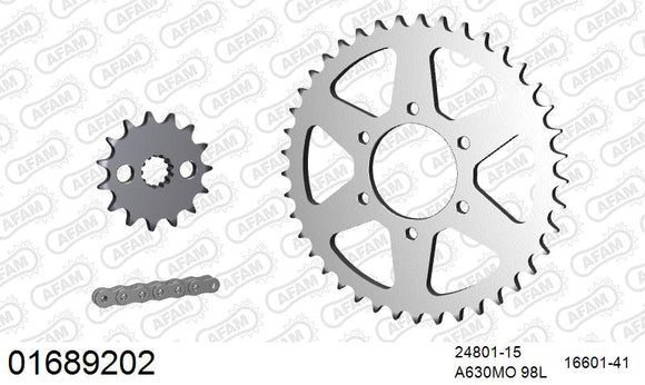 Kawasaki GPZ1100 1982 - AFAM O-ring reinforced Chain & Steel Sprocket Kit, 630 (OE Pitch) - 01689202 - P3 Tuning