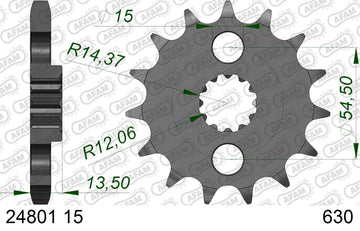 Kawasaki GPZ1100 1982 - AFAM O-ring reinforced Chain & Steel Sprocket Kit, 630 (OE Pitch) - 01689202 - P3 Tuning
