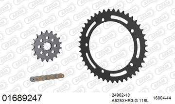 Kawasaki Ninja H2 (1000cc) 2015-2020 - AFAM XS-ring Hyper reinforced Chain & Steel Sprocket Kit, 525 (OE Pitch) - 01689247 - P3 Tuning