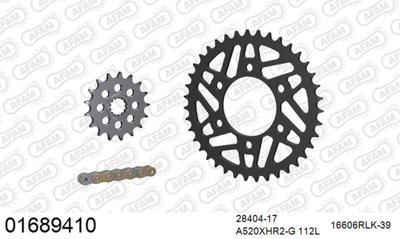 Kawasaki ZX-10R 2011-2015 - AFAM XS-ring Hyper reinforced Chain & Racing Superlight Steel Sprocket Kit, 520 conversion - 01689410 - P3 Tuning