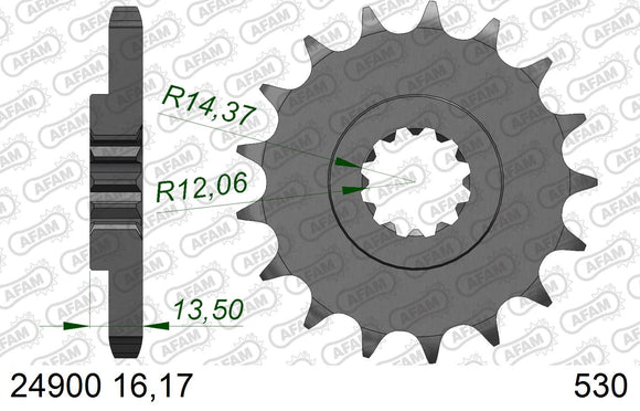 Kawasaki GPZ1100 1995-1998 - AFAM XS-ring super reinforced Chain & Steel Sprocket Kit, 530 (OE Pitch) - 01692205 - P3 Tuning