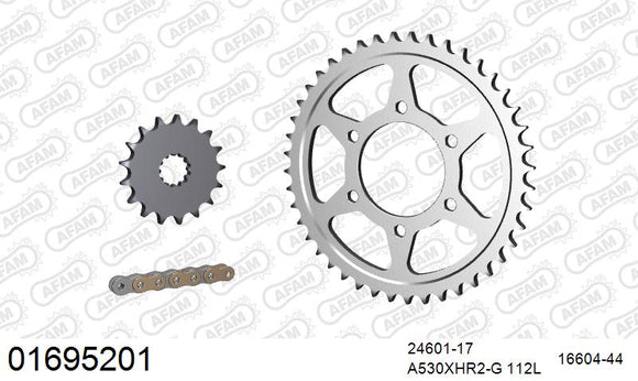 Kawasaki ZZR1200 2002-2005 - AFAM XS-ring Hyper reinforced Chain & Steel Sprocket Kit, 530 (OE Pitch) - 01695201 - P3 Tuning
