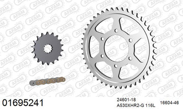 Kawasaki ZX-12R 2004-2006 - AFAM XS-ring Hyper reinforced Chain & Steel Sprocket Kit, 530 (OE Pitch) - 01695241 - P3 Tuning