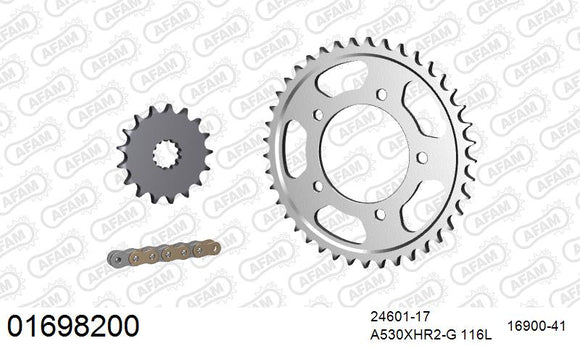 Kawasaki ZZR1400 2008-2011 - AFAM XS-ring Hyper reinforced Chain & Steel Sprocket Kit, 530 (OE Pitch) - 01698200 - P3 Tuning
