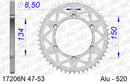 Kawasaki KX100 / 125 2000-2002 - AFAM Standard Chain & Alu Sprocket Kit, 520 (OE Pitch) - 01713812B - P3 Tuning