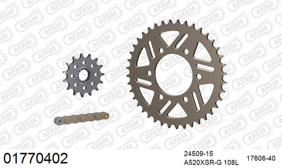 Kawasaki ZX-6R 2000-2001 - AFAM XS-ring super reinforced Chain & Alu Sprocket Kit, 520 conversion - 01770402 - P3 Tuning