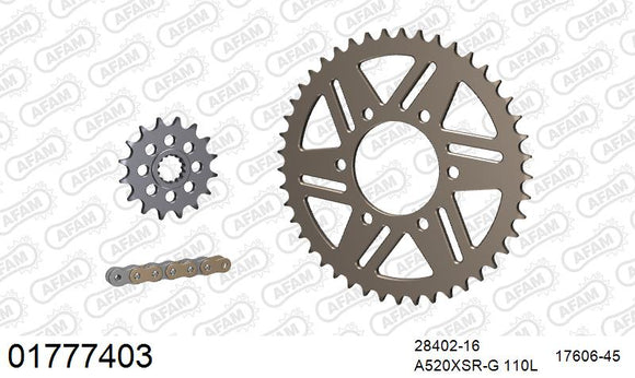 Kawasaki ZXR750J-M 1991-1992 - AFAM XS-ring super reinforced Chain & Alu Sprocket Kit, 520 conversion - 01777403 - P3 Tuning