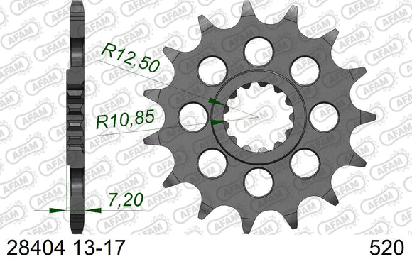 Kawasaki Ninja ZX 7 R P1,P2,P3,P4,P5,P6,P7,P8F 1996-2003 - AFAM XS-ring super reinforced Chain & Alu Sprocket Kit, 520 conversion - 01777405 - P3 Tuning
