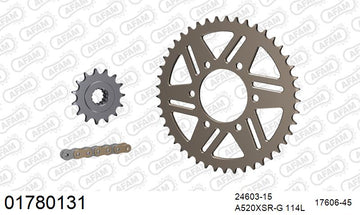 Kawasaki Z800 2013-2016 - AFAM XS-ring super reinforced Chain & Alu Sprocket Kit, 520 (OE Pitch) - 01780131 - P3 Tuning