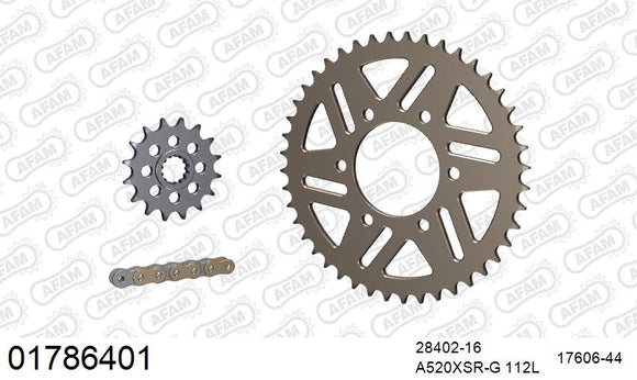 Kawasaki ZX-9R Ninja 1996-1997 - AFAM XS-ring super reinforced Chain & Alu Sprocket Kit, 520 conversion - 01786401 - P3 Tuning