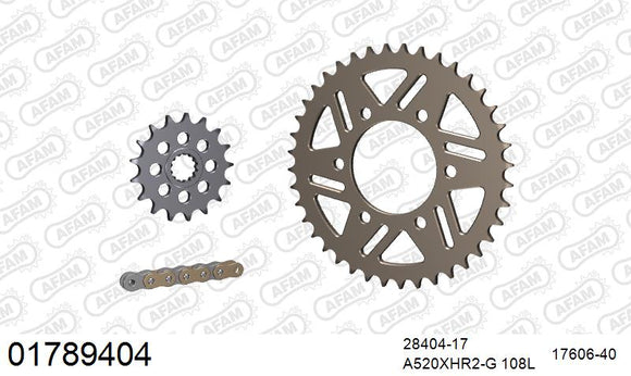 Kawasaki ZX-10R 2006-2007 - AFAM XS-ring Hyper reinforced Chain & Alu Sprocket Kit, 520 conversion - 01789404 - P3 Tuning