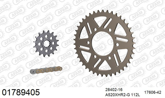 Kawasaki Z1000 2003-2006 - AFAM XS-ring Hyper reinforced Chain & Alu Sprocket Kit, 520 conversion - 01789405 - P3 Tuning