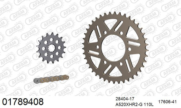 Kawasaki ZX-10R 2008-2010 - AFAM XS-ring Hyper reinforced Chain & Alu Sprocket Kit, 520 conversion - 01789408 - P3 Tuning