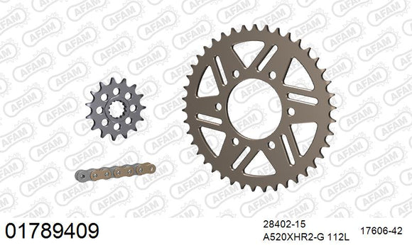 Kawasaki Z1000 2010-2013 - AFAM XS-ring Hyper reinforced Chain & Alu Sprocket Kit, 520 conversion - 01789409 - P3 Tuning