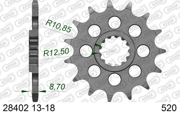 Kawasaki Z1000 2014-2020 - AFAM XS-ring Hyper reinforced Chain & Alu Sprocket Kit, 520 conversion - 01789411 - P3 Tuning