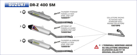 Suzuki DR-Z 400 SM Off-Road V2 silencer