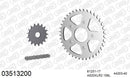 Aprilia 125 Tuono 2003-2007 - AFAM XS-ring standard Chain & Steel Sprocket Kit, 520 (OE Pitch) - 03513200 - P3 Tuning