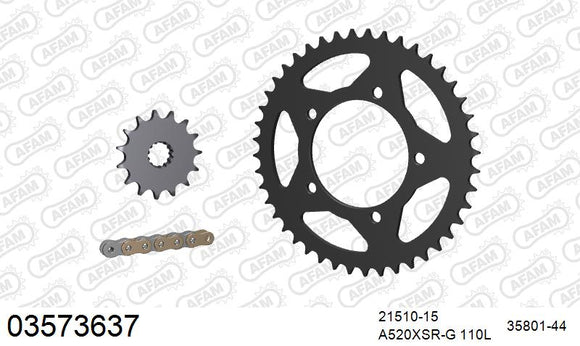Aprilia Pegaso Strada (650cc) 2005-2006 - AFAM XS-ring Extra Reinforced Chain & Steel Sprocket Kit, 520 (OE Pitch) - 03573637 - P3 Tuning
