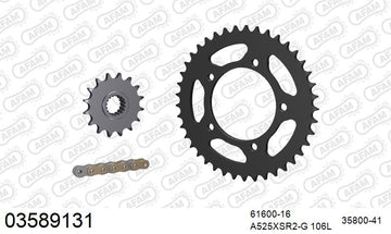 Aprilia SL1000 Falco 2000-2004 - AFAM XS-ring super reinforced Chain & Steel Sprocket Kit, 525 (OE Pitch) - 03589131 - P3 Tuning