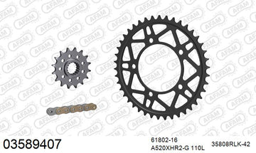 Aprilia RSV4 APRC (1000cc) 2011-2014 - AFAM XS-ring Hyper reinforced Chain & Racing Superlight Steel Sprocket Kit, 520 conversion - 03589407 - P3 Tuning