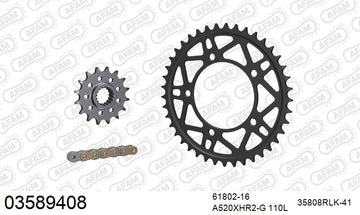 Aprilia RSV4 1100 / Factory 2021 - AFAM XS-ring Hyper reinforced Chain & Racing Superlight Steel Sprocket Kit, 520 conversion - 03589408 - P3 Tuning