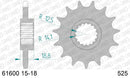 Aprilia ETV Caponord (1000cc) 2001-2008 - AFAM XS-ring super reinforced Chain & Steel Sprocket Kit, 525 (OE Pitch) - 03589551B - P3 Tuning