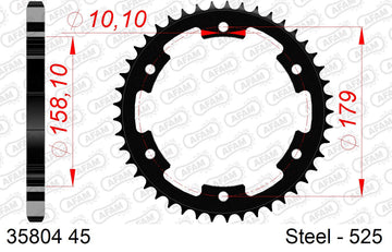 Aprilia ETV Caponord (1000cc) 2001-2008 - AFAM XS-ring super reinforced Chain & Steel Sprocket Kit, 525 (OE Pitch) - 03589551B - P3 Tuning