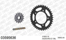 Aprilia Dorsoduro 1200 2011-2012 - AFAM XS-ring Hyper reinforced Chain & Steel Sprocket Kit, 525 (OE Pitch) - 03595636 - P3 Tuning