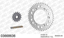 Aprilia SXV450 / 550 2006-2007 - AFAM XS-ring super reinforced Chain & Alu Sprocket Kit, 520 (OE Pitch) - 03668636 - P3 Tuning