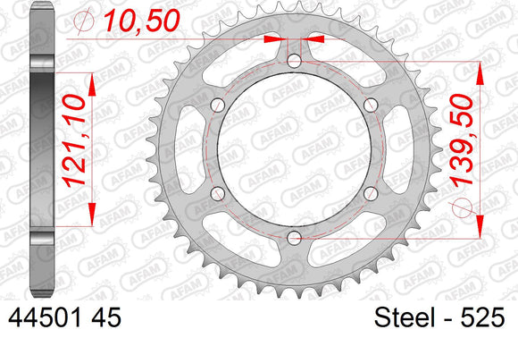 Cagiva Raptor 650 2001-2007 - AFAM XS-ring Extra Reinforced Chain & Steel Sprocket Kit, 525 (OE Pitch) - 04473131 - P3 Tuning