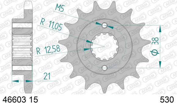Cagiva Elefant 900 1993-1997 - AFAM XS-ring Extra Reinforced Chain & Steel Sprocket Kit, 530 (OE Pitch) - 04486553 - P3 Tuning