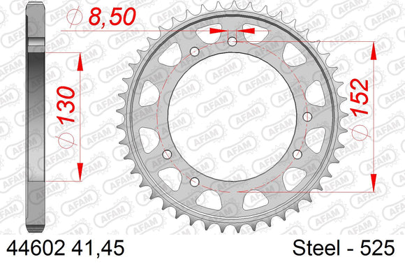 Cagiva Gran Canyon (900cc) 1998-2000 - AFAM XS-ring super reinforced Chain & Steel Sprocket Kit, 525 (OE Pitch) - 04486554 - P3 Tuning