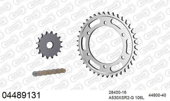 Cagiva Raptor / V Raptor 1000 2000-2005 - AFAM XS-ring super reinforced Chain & Steel Sprocket Kit, 530 (OE Pitch) - 04489131 - P3 Tuning