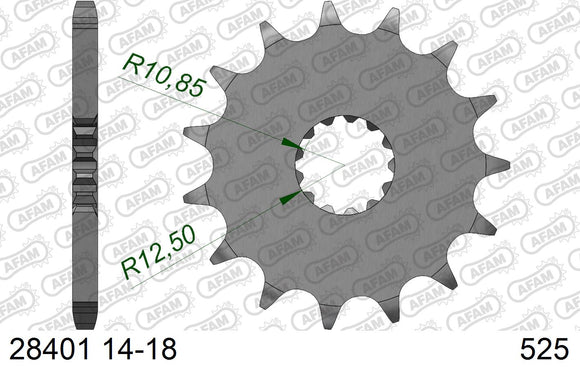 Cagiva Navigator 1000 2002-2005 - AFAM XS-ring super reinforced Chain & Steel Sprocket Kit, 525 (OE Pitch) - 04489551 - P3 Tuning