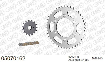 Ducati Monster 600 1995-1997 - AFAM XS-ring Extra Reinforced Chain & Steel Sprocket Kit, 520 (OE Pitch) - 05070162 - P3 Tuning