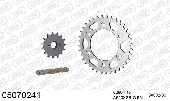 Ducati 600 SS 1994 - AFAM XS-ring Extra Reinforced Chain & Steel Sprocket Kit, 520 (OE Pitch) - 05070241 - P3 Tuning