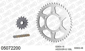 Ducati Multistrada MTS 620 2005-2006 - AFAM XS-ring Extra Reinforced Chain & Steel Sprocket Kit, 520 (OE Pitch) - 05072200 - P3 Tuning
