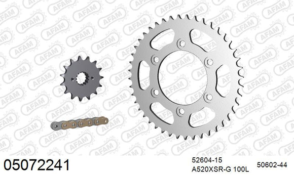 Ducati 620 SS 2003 - AFAM XS-ring Extra Reinforced Chain & Steel Sprocket Kit, 520 (OE Pitch) - 05072241 - P3 Tuning