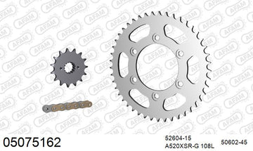 Ducati Monster 696 2008-2013 - AFAM XS-ring super reinforced Chain & Steel Sprocket Kit, 520 (OE Pitch) - 05075162 - P3 Tuning