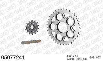 Ducati 748 1998-1999 - AFAM XS-ring Hyper reinforced Chain & Steel Sprocket Kit, 520 (OE Pitch) - 05077241 - P3 Tuning