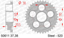 Ducati 748 1999 - AFAM XS-ring Extra Reinforced Chain & Steel Sprocket Kit, 520 (OE Pitch) - 05077242B - P3 Tuning