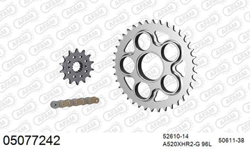 Ducati 748 / S Biposto 1995-2002 - AFAM XS-ring Hyper reinforced Chain & Steel Sprocket Kit, 520 (OE Pitch) - 05077242 - P3 Tuning