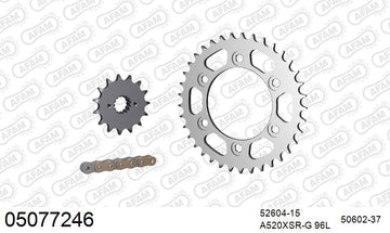Ducati 750 SS 1991-1998 - AFAM XS-ring Extra Reinforced Chain & Steel Sprocket Kit, 520 (OE Pitch) - 05077246 - P3 Tuning